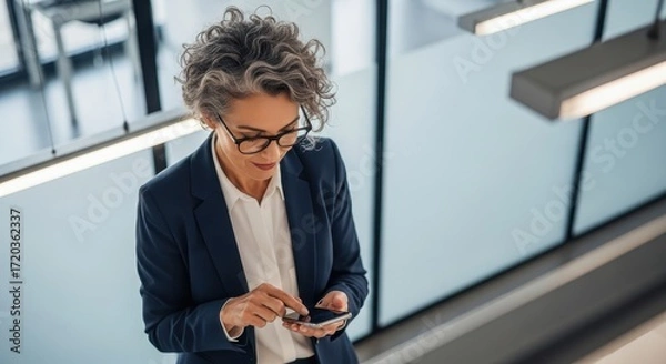 Fototapeta Overhead View of Whisk and Baking Ingredients