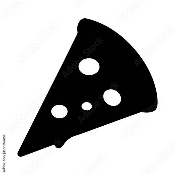 Fototapeta Delicious pizza slice vector graphic for italian food lovers and restaurant menu designs isolated art