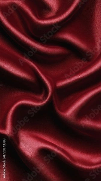 Fototapeta Discover luxurious red silk fabric featuring flowing drapes and graceful folds, perfect for fashion design, artistic backgrounds, romantic aesthetics, and enhancing beauty in creative projects and