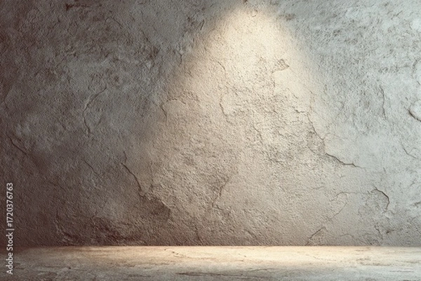 Fototapeta Capture the essence of a textured stone wall with striking dramatic lighting, providing an excellent backdrop for product presentations, mockups, and creative projects that require a rugged yet