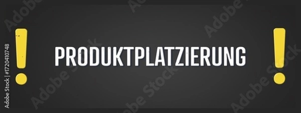 Fototapeta Produktplatzierung (Product placement) - A blackboard illustration with white text.