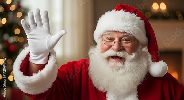 Fototapeta Santa Claus Waving Hand
