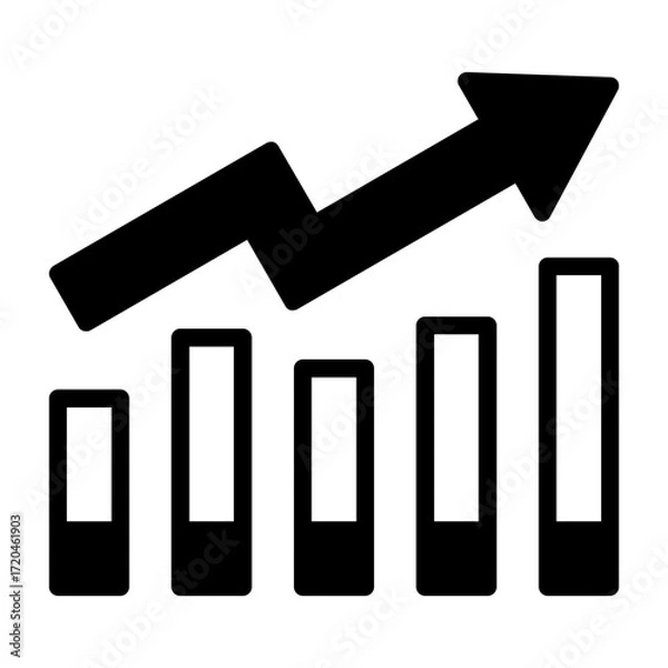Fototapeta Growth Chart Vector Icon