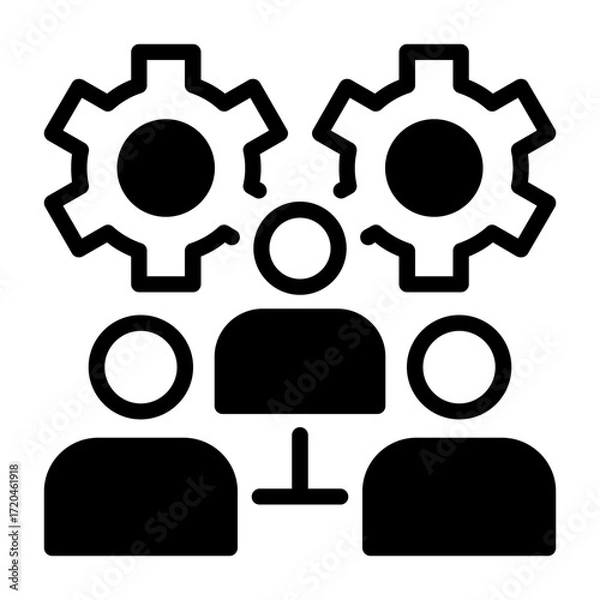 Fototapeta Team Collaboration Vector Icon