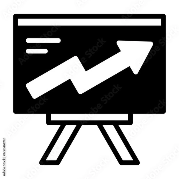 Fototapeta Pitch Presentation Vector Icon