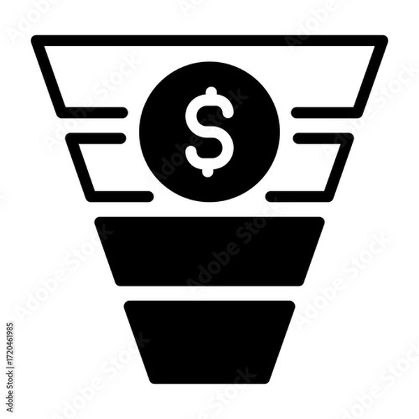 Fototapeta Sales Funnel Vector Icon