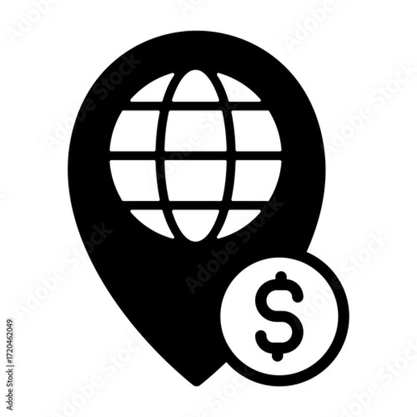 Fototapeta Business Location Pin Vector Icon