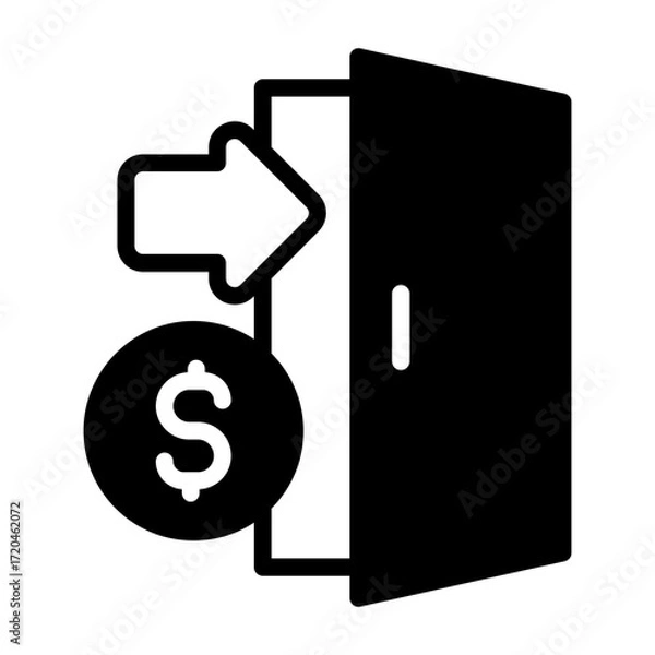 Fototapeta Exit Strategy Vector Icon