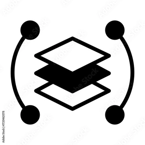 Fototapeta Tech Stack Vector Icon