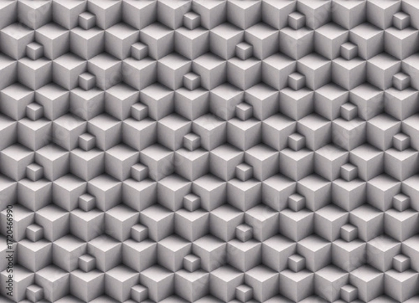 Obraz Brutalist Cube Pattern Background Illustration.