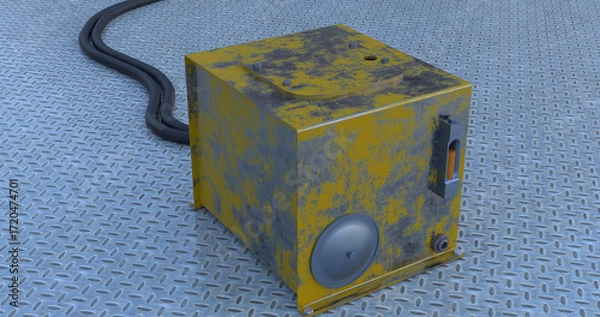 Fototapeta Hydraulic System Component with Oil Level Gauge