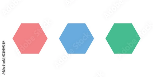 Fototapeta Hexagon Shape Icon in Mathematics.