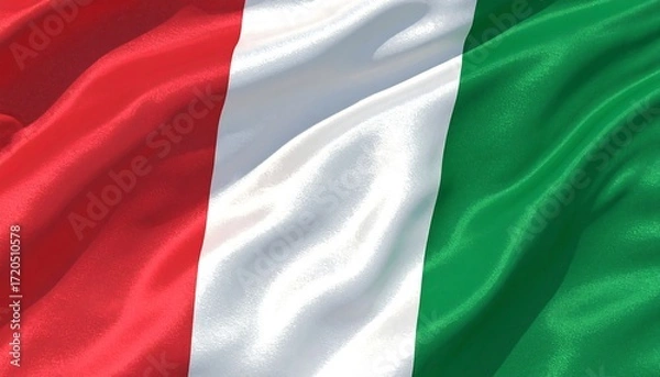 Fototapeta Italian Flag close up view