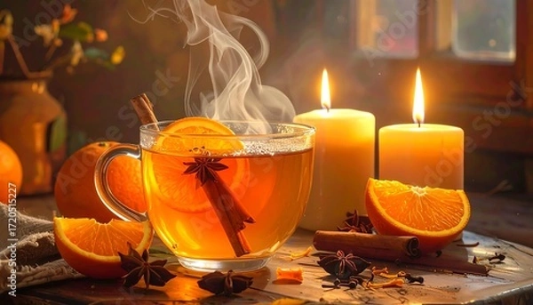 Obraz Warm Autumnal Comfort in a Cozy Cup