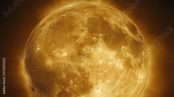 Obraz Glowing golden moon