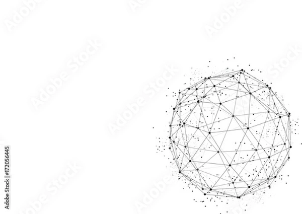 Fototapeta vector polygon background abstract technology communication data Science