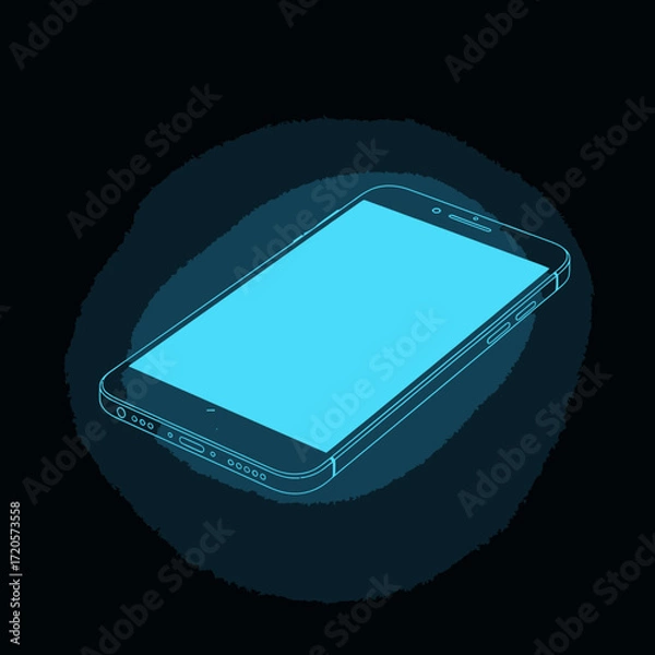 Fototapeta Stylized whisk illustration with intricate detail and smooth curves