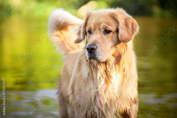 Obraz Portret psa rasy golden retriever