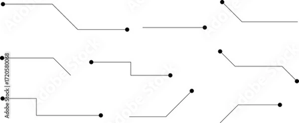Fototapeta callouts outline, technology digital element