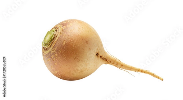 Fototapeta Single Rutabaga Root Vegetable Isolated on White Background.
