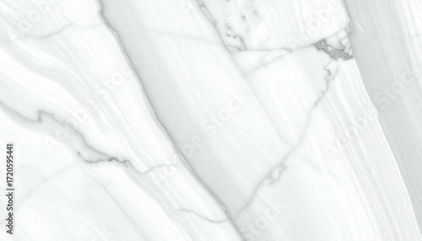 Fototapeta Elegant White Marble Texture with Subtle Veins for Sophisticated Designs.