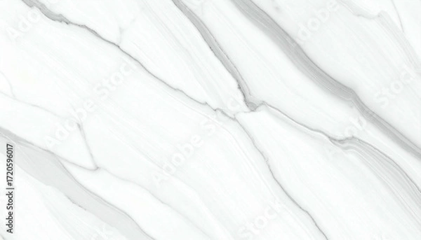 Fototapeta White marble texture background with elegant grey veins.