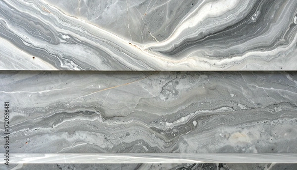 Fototapeta Gray Marble Texture with Flowing Veins.