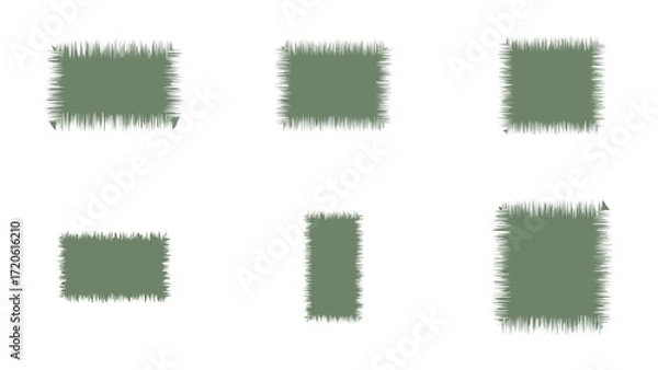Fototapeta Blank Green Jagged Rectangle Frame