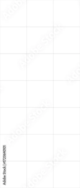 Fototapeta Loose space grid layout on portrait 9:21 transparent background ratio. Grid 3x7