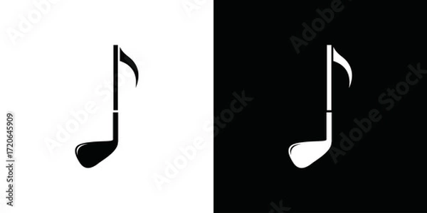 Obraz simple vector golf stick and music logo