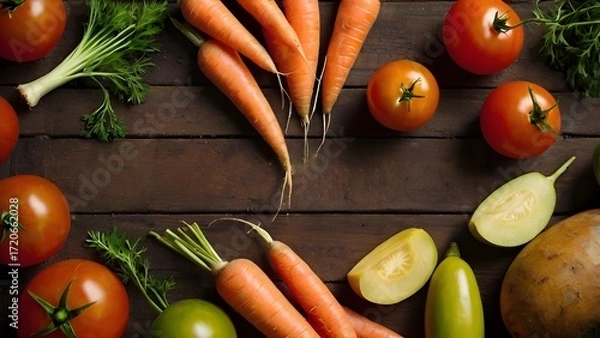 Fototapeta Mixed vegetable background   