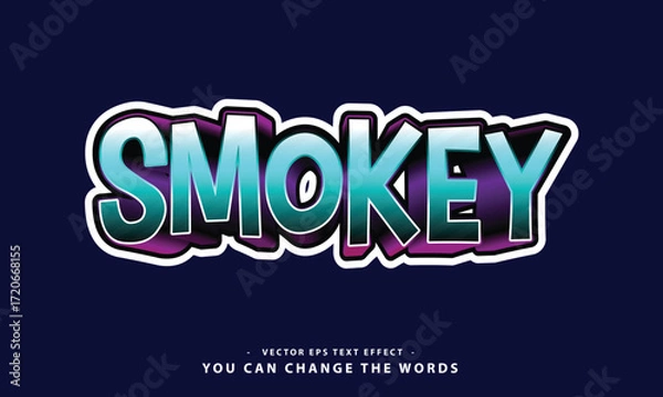 Fototapeta Colorful Smokey Text Effect with Modern Style