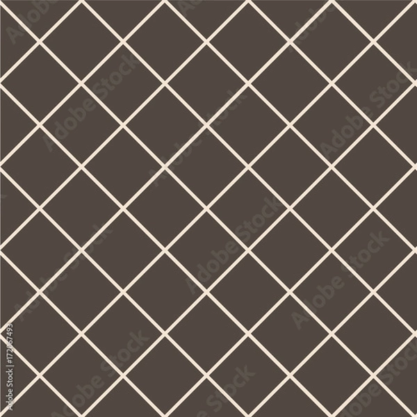 Fototapeta Seamless pattern with the mesh, grid. Vector background. Abstract geometric texture. Rhombuses wallpaper. 