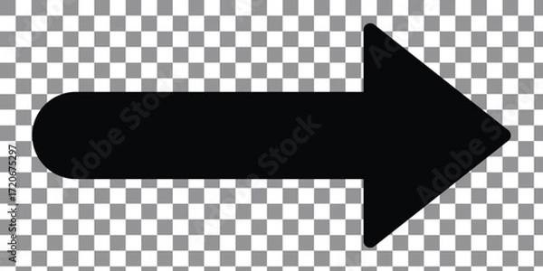 Fototapeta Share icon with arrow. White icon on black background. Inversion . Vector arrow icon pointing to the right. Vector white illustration on black or transparent background. eps 10