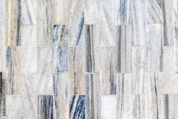 Fototapeta Texture of gray and white marble tile wall with varied patterns