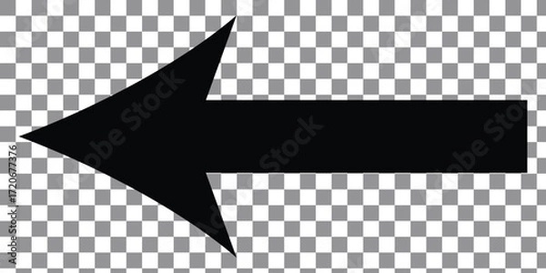 Fototapeta Long arrow. Black arrow pointing right. Black large arrow pointing left. Bold thine long arrow. eps 10