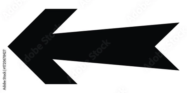 Fototapeta PNG Red Arrow Icon: A bold, red arrow icon pointing to the right, symbolizing direction, guidance, and movement isolated on a transparent : A bold, red arrow icon pointing. eps 10