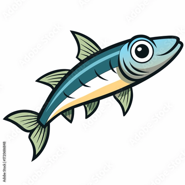Obraz fish on white background