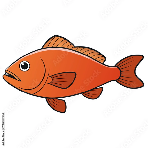 Obraz fish on a white background