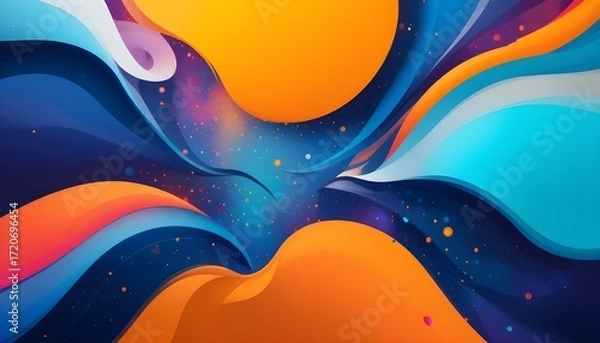 Fototapeta Trendy Abstract Universal Template with Colorful Design for Social Media and Web