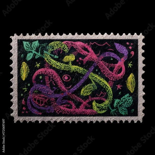 Fototapeta vintage postage stamp