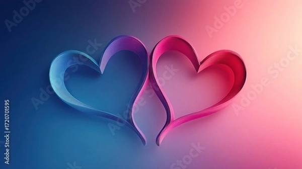 Fototapeta Intertwined Hearts: A Symbol of Love and Unity