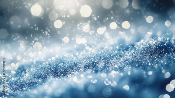 Fototapeta Shimmering Winter Wonderland: A Captivating Abstract of Sparkling Ice and Snow