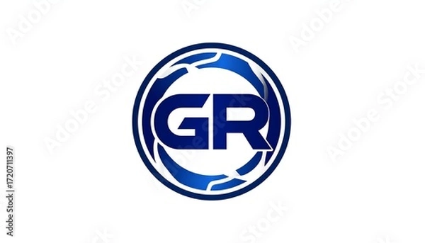 Fototapeta Circle logo with initials