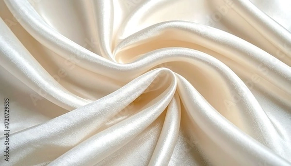 Fototapeta Creamy, flowing fabric texture (1)