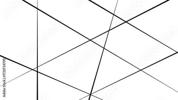 Fototapeta Abstract white background with random black lines, abstract Colors move by location and produce smooth color transitions.