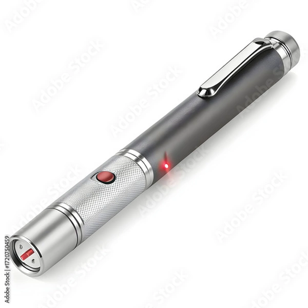 Fototapeta A handheld presentation pointer, likely laser or telescopic, displayed on a white background, used for slideshows