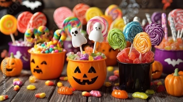 Fototapeta かわいいハロウィンのお菓子