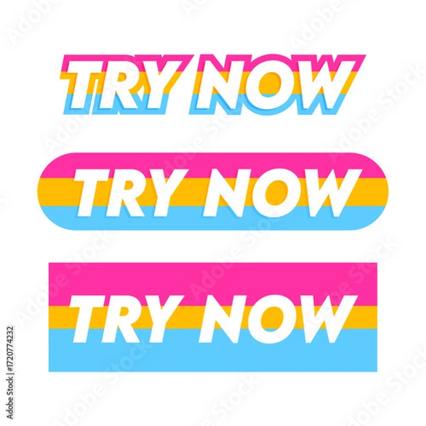 Fototapeta try now vector design