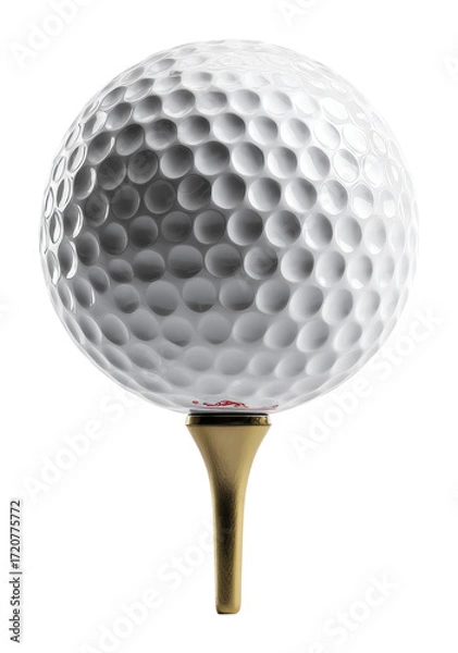 Fototapeta Golf tee action sports field game techniques isolated on transparent background